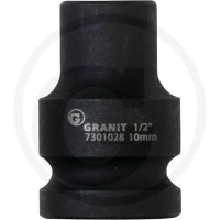 GRANIT BLACK EDITION 1/2" nasadka udarowa sześciokątna, krótka, 10mm 7301028 - Sklep PoltechParts
