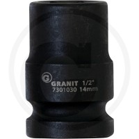GRANIT BLACK EDITION 1/2" nasadka udarowa sześciokątna, krótka, 14mm 7301030 - Sklep PoltechParts