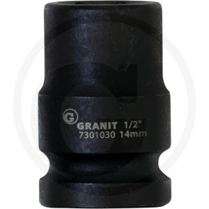 GRANIT BLACK EDITION 1/2" nasadka udarowa sześciokątna, krótka, 14mm 7301030