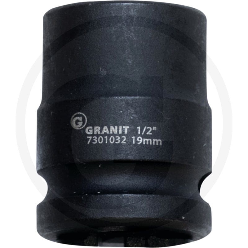 GRANIT BLACK EDITION 1/2" nasadka udarowa sześciokątna, krótka, 19mm 7301032 - Sklep PoltechParts