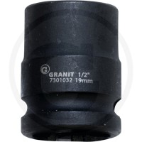 GRANIT BLACK EDITION 1/2" nasadka udarowa sześciokątna, krótka, 19mm 7301032 - Sklep PoltechParts