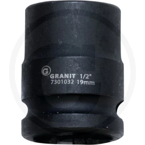 GRANIT BLACK EDITION 1/2" nasadka udarowa sześciokątna, krótka, 19mm 7301032