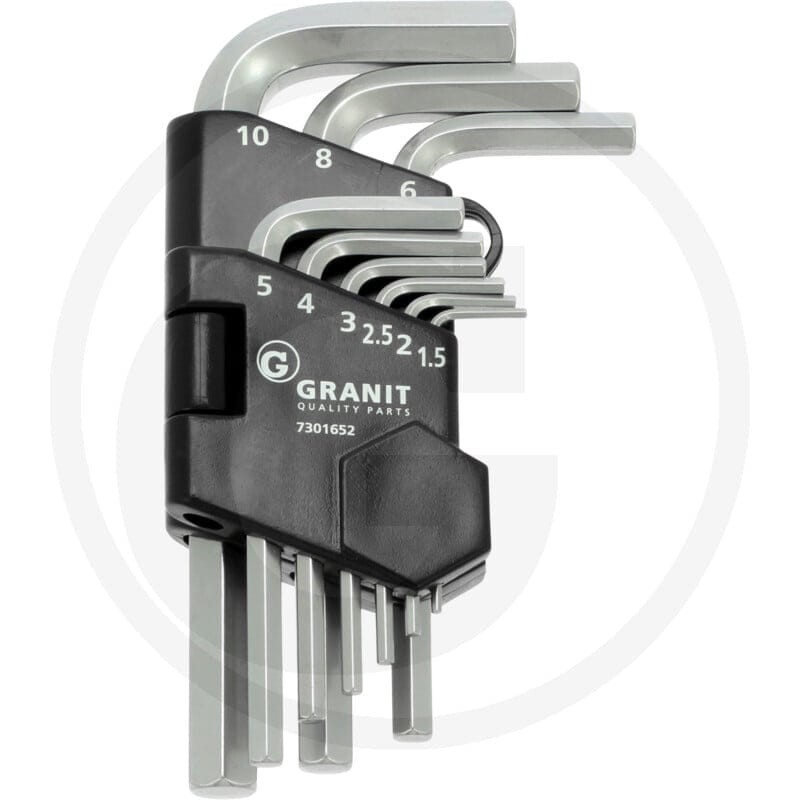 GRANIT BLACK EDITION Zestaw kluczy imbusowych, krótkich 7301652 - Sklep PoltechParts