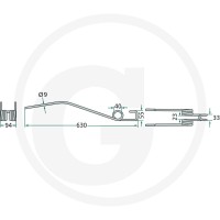 GRANIT Palec zgrabiarki pokosowej 52516504333 - Sklep PoltechParts