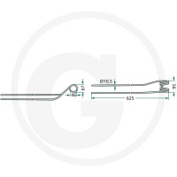 GRANIT Palec zgrabiarki pokosowej 525265013.0 - Sklep PoltechParts