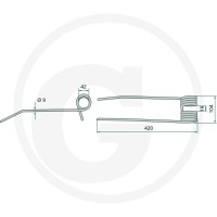 GRANIT Palec przetrząsaczo-zgrabiarki karuz. 52550007 - Sklep PoltechParts