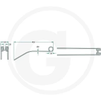 GRANIT Palec przetrząsaczo-zgrabiarki karuzelow 525525123 - Sklep PoltechParts