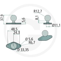 RAM MOUNTS Płyta bazowa (kula B) 5070010045 - Sklep PoltechParts
