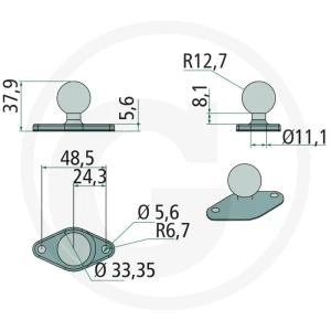 RAM MOUNTS Płyta bazowa (kula B) 5070010045