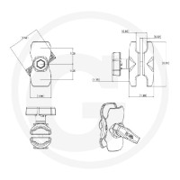RAM MOUNTS Ramię podstawy, krótkie (system C) 5070010066 - Sklep PoltechParts