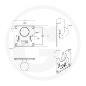 RAM MOUNTS Płyta bazowa VESA kula C 5070010148