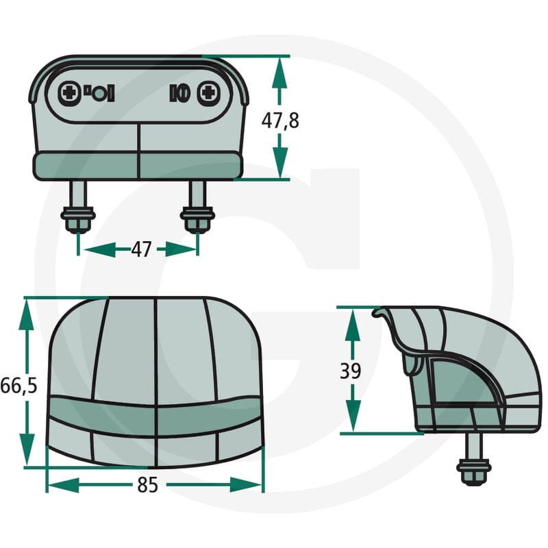 GRANIT Lampa oświetlenia tablicy rejestracyjnej 50742A12 - Sklep PoltechParts