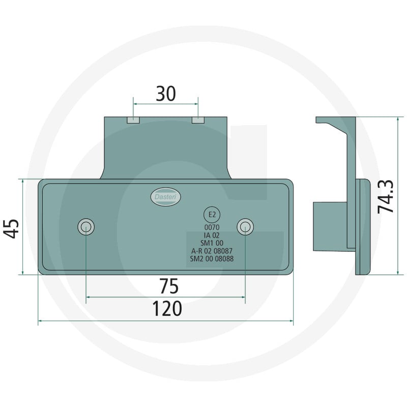 GRANIT Lampa obrysowa boczna 507530L205 - Sklep PoltechParts