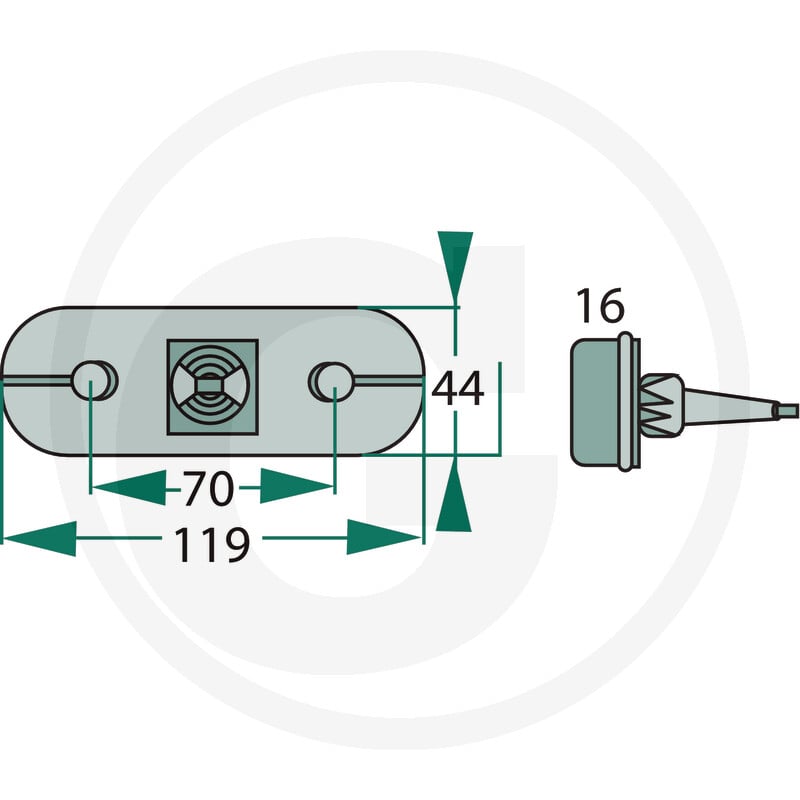 PROPLAST Lampa obrysowa boczna LED 50221200000 - Sklep PoltechParts