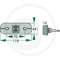 PROPLAST Lampa obrysowa boczna LED 50221200000 - Sklep PoltechParts