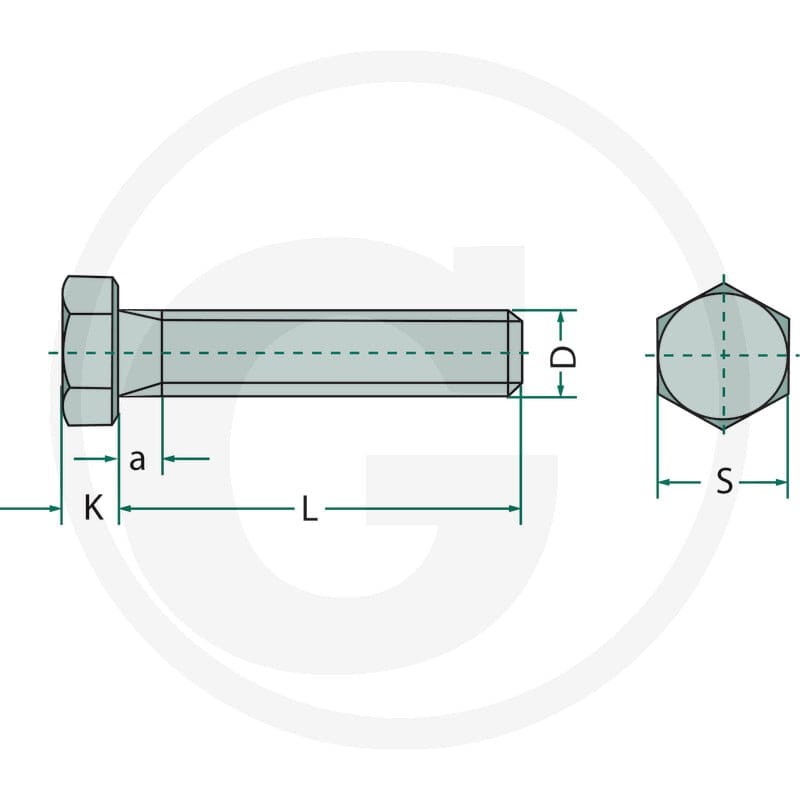 GRANIT Śruba z łbem sześciokątnym M18x40 487933207 - Sklep PoltechParts