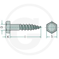 GRANIT Wkręt do drewna M16x100 DIN 571 487571061 - Sklep PoltechParts