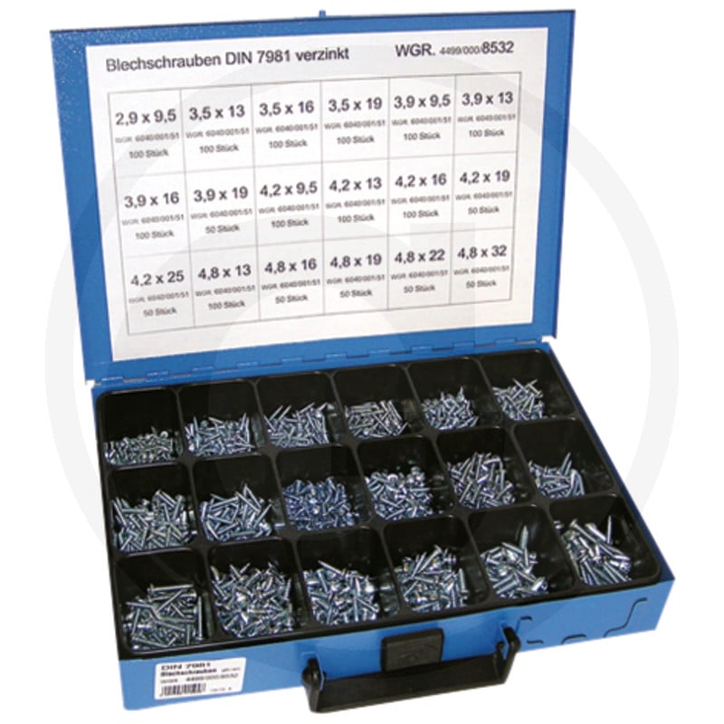 GRANIT Zestaw blachowkrętów DIN 7981 487SET24