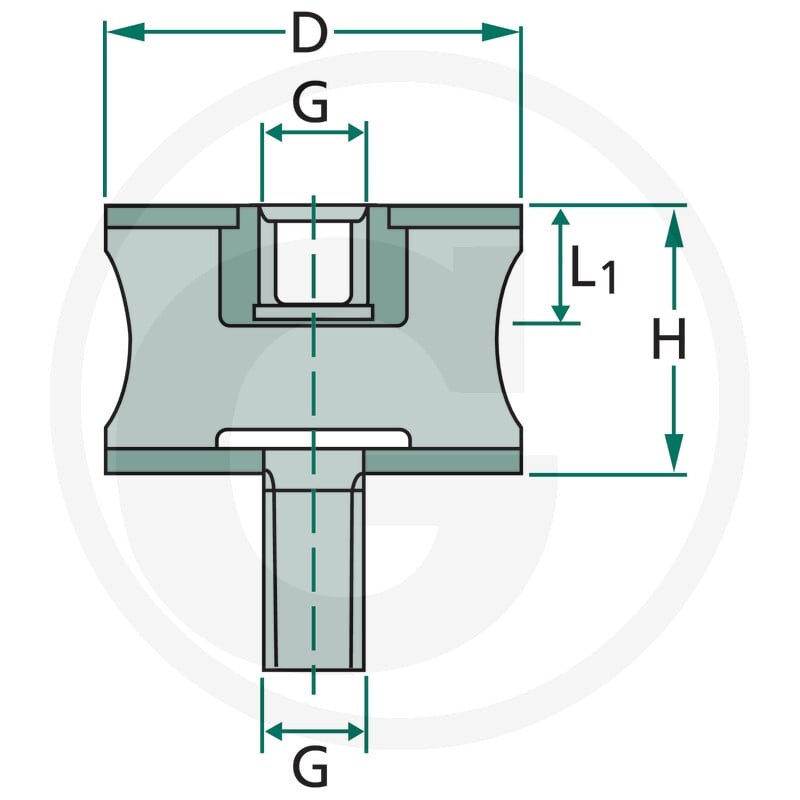 GRANIT Wibroizolator gumowo-metalowy 485BT20X15 - Sklep PoltechParts