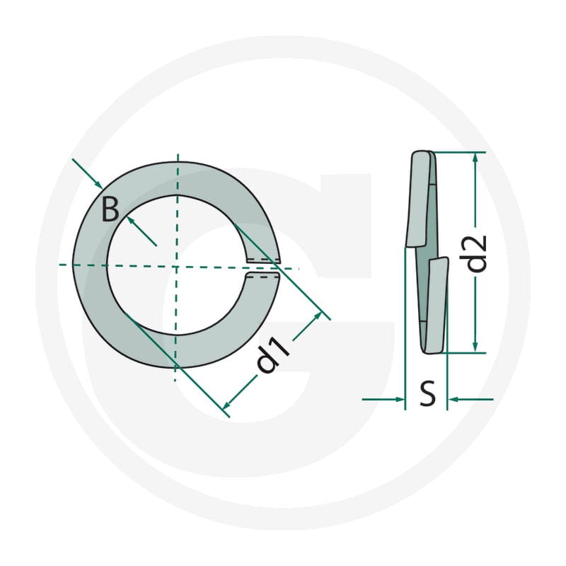 GRANIT Podkładka sprężysta DIN 127, 50 szt. 487127008WR - Sklep PoltechParts
