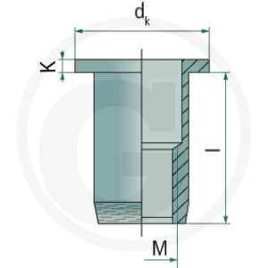 GRANIT Nitonakrętki z łbem płaskim M10-30 4878842307