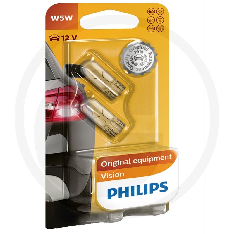 Philips Żarówka z cokołem szklanym W5W 44712961B2 - Sklep PoltechParts