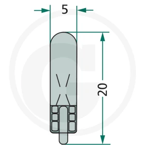 GRANIT Żarówka z cokołem szklanym WBT5 47712V1.2WGLSS