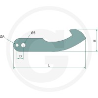 GRANIT Stalowy łącznik dociągający długi 4050205461G - Sklep PoltechParts