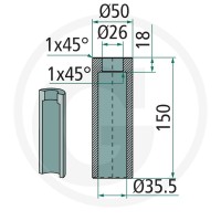 SHW Tuleja do przyspawania 430430621 - Sklep PoltechParts
