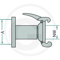 GRANIT Złącze męskie 8” z kołnierzem 8” 4054053028 - Sklep PoltechParts