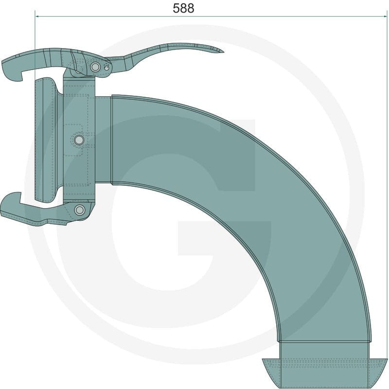 GRANIT Kolanko 90°, złącze męskie 6" i żeńskie 4050200222 - Sklep PoltechParts