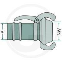 GRANIT Kula 5″ z końcówką do węża 5″ 4050220436 - Sklep PoltechParts
