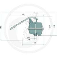 Rovatti Ręczna pompa membranowa seria „PAM” 4050940080 - Sklep PoltechParts