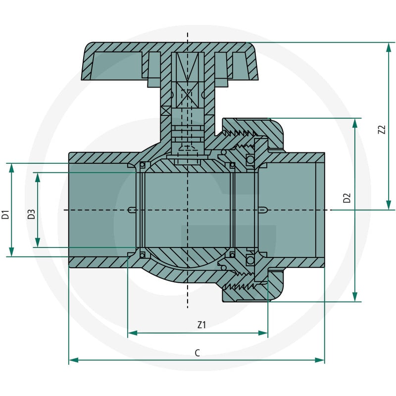 GRANIT Zawór kulowy 40504051818 - Sklep PoltechParts