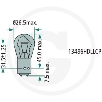 Philips Żarówka kulista PY21W 44712496LLECOCP - Sklep PoltechParts