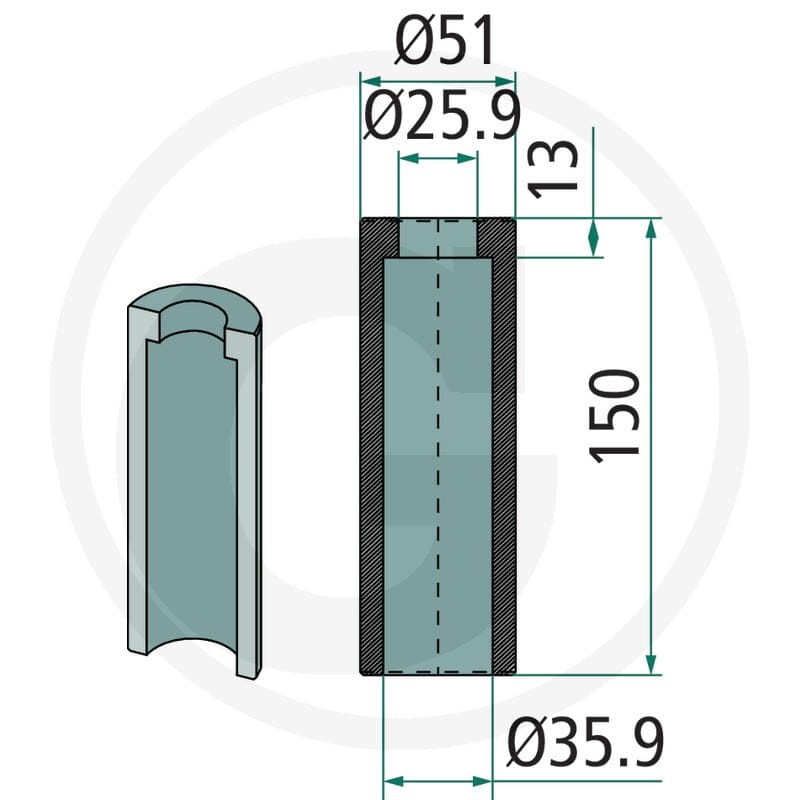SHW Tuleja do przyspawania 430430615 - Sklep PoltechParts