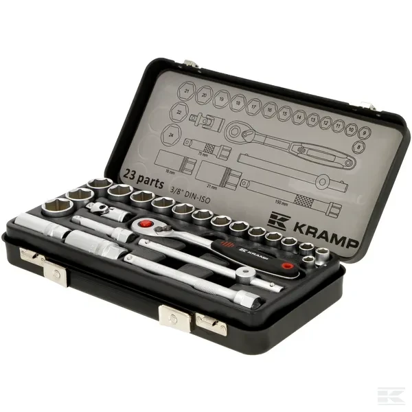 Zestaw kluczy nasadowych 3/8” 23 ele. | poltechparts.pl