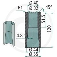 SHW Tuleja do przyspawania 430430489 - Sklep PoltechParts
