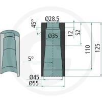 SHW Tuleja do przyspawania 430430592 - Sklep PoltechParts
