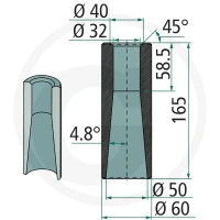 SHW Tuleja do przyspawania 430430490 - Sklep PoltechParts