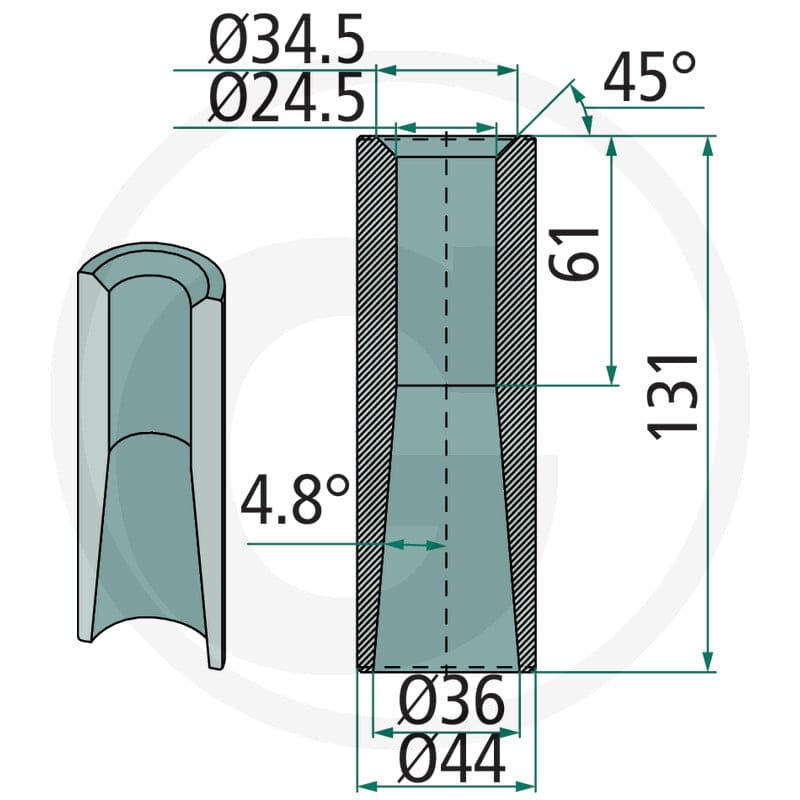 SHW Tuleja do przyspawania 430430581 - Sklep PoltechParts