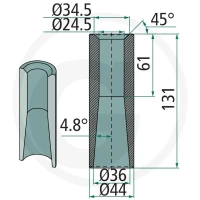 SHW Tuleja do przyspawania 430430581 - Sklep PoltechParts