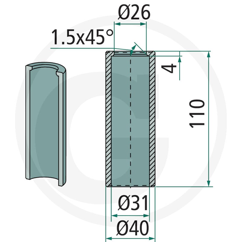 SHW Tuleja do przyspawania 430430609 - Sklep PoltechParts