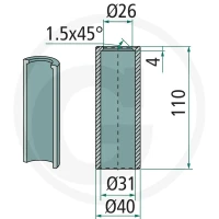 SHW Tuleja do przyspawania 430430609 - Sklep PoltechParts