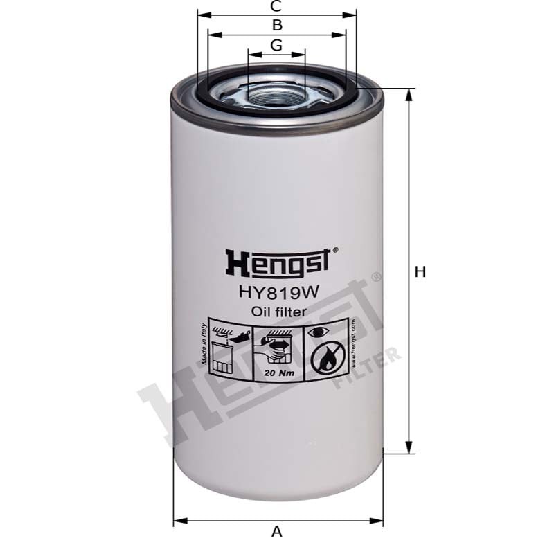 Hengst Filtr oleju 12082683 - Sklep PoltechParts