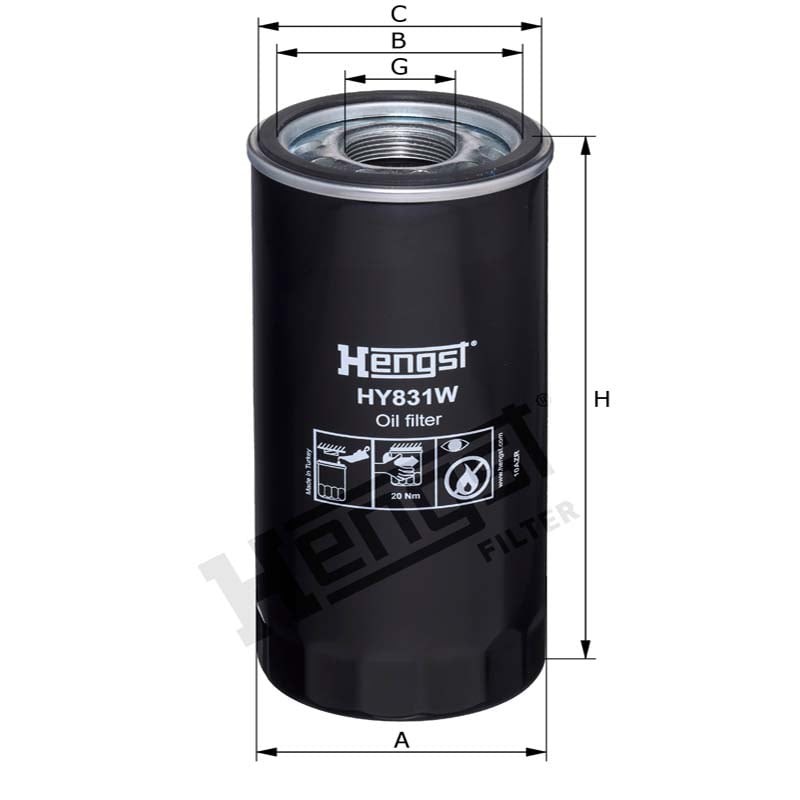 Hengst Filtr oleju 12081896 - Sklep PoltechParts