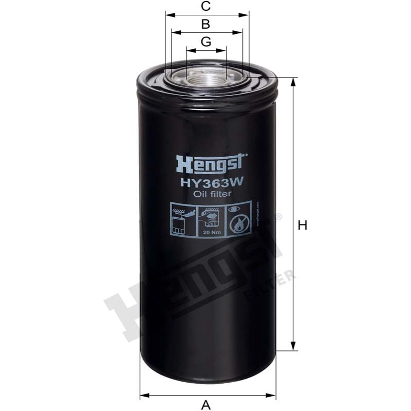 Hengst Filtr oleju 12091225 - Sklep PoltechParts