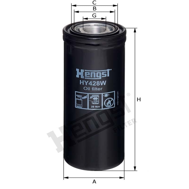 Hengst Filtr oleju 12076490 - Sklep PoltechParts