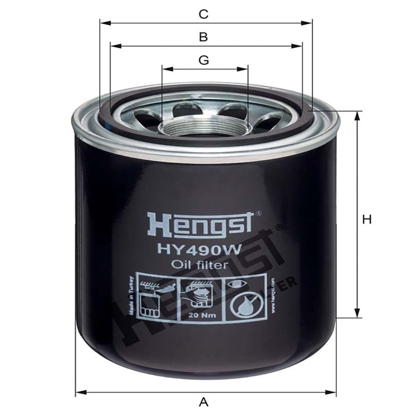 Hengst Filtr oleju 12089741 - Sklep PoltechParts