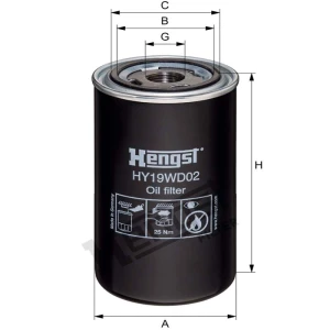 Hengst Filtr oleju HY19WD02 12102602